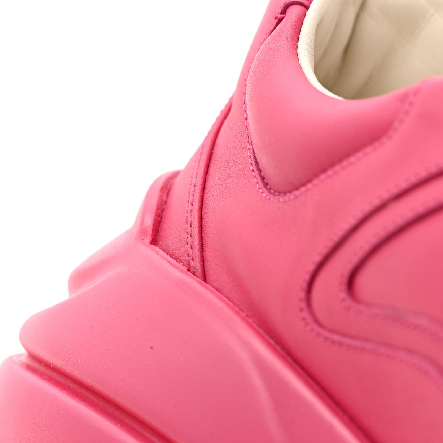Gucci Calfskin Logo Mens Rhyton Sneakers 12.5 Box Pink 11 of 16