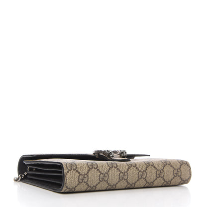 Gucci GG Supreme Monogram Mini Dionysus Chain Wallet Beige Black 4 of 11