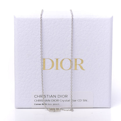 Christian Dior Metal Crystal Clair D Lune Necklace Silver 1 of 6