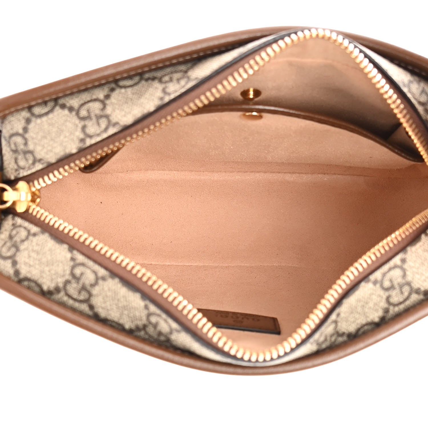 Gucci GG Supreme Monogram Azalea Calfskin Mini Retro Interlocking G Shoulder Bag Beige Ebony Brown Sugar 5 of 11