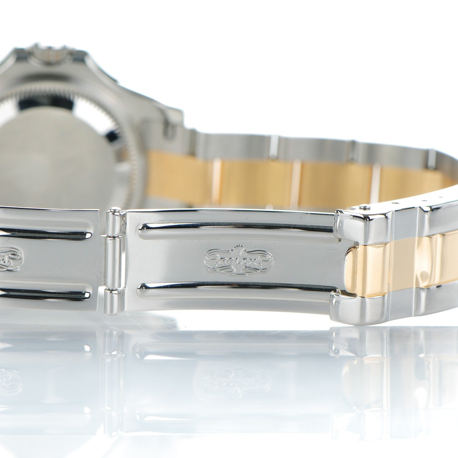 Rolex Stainless Steel 18K Yellow Gold 29mm Oyster Perpetual Date Yacht-Master Watch White 169623 3 of 9