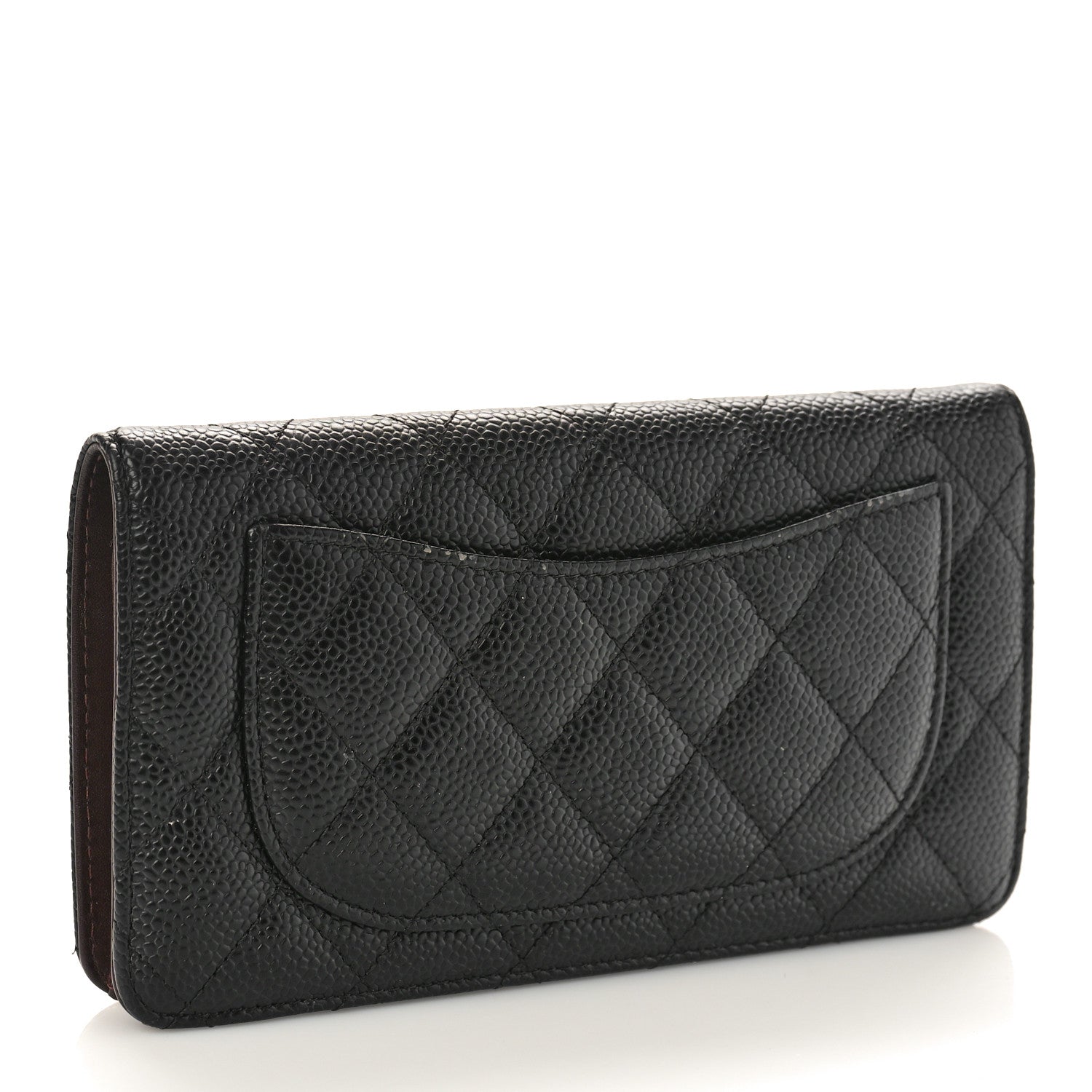Chanel Caviar Quilted Yen Wallet Black 3 of 10