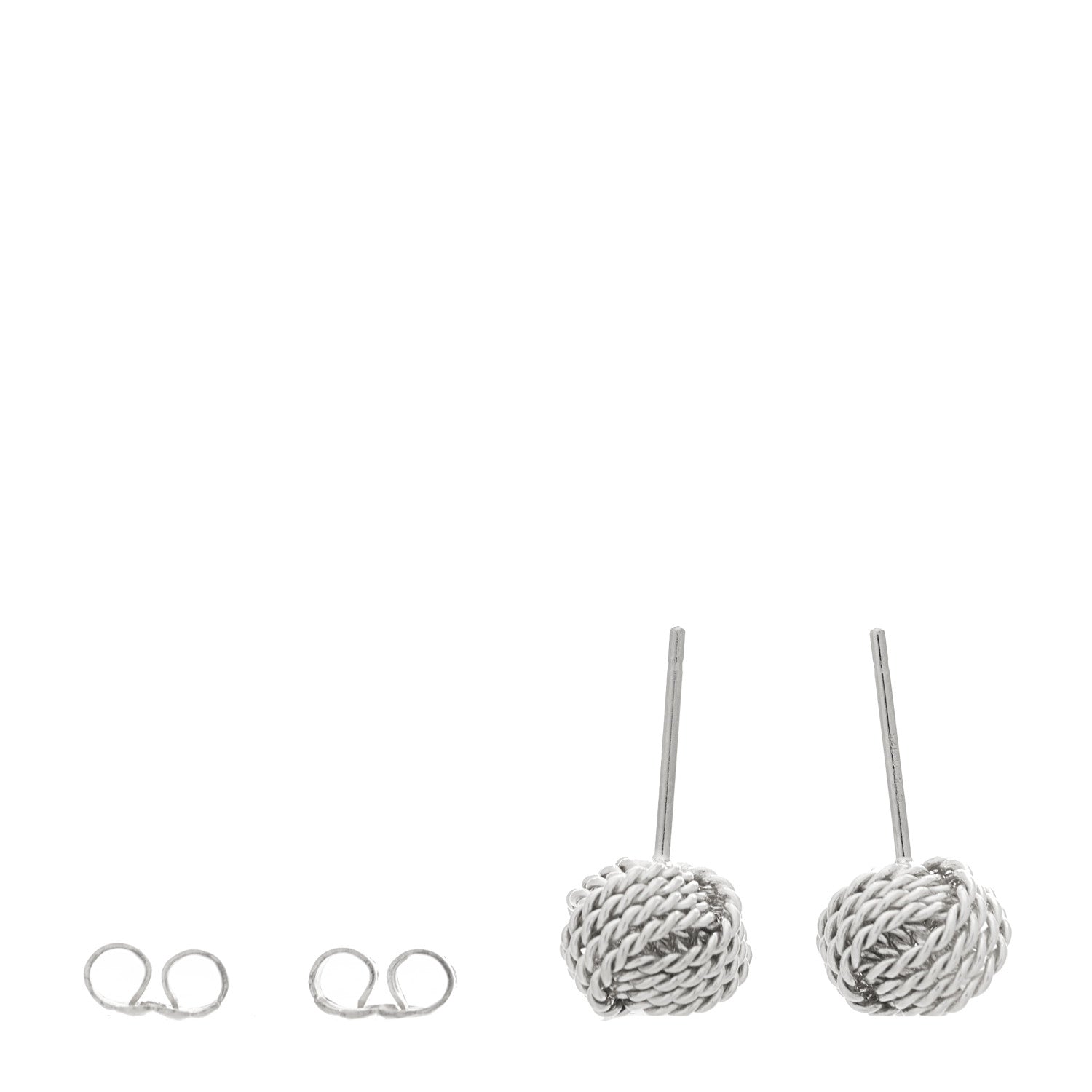 Tiffany Sterling Silver Twist Knot Earrings 3 of 4