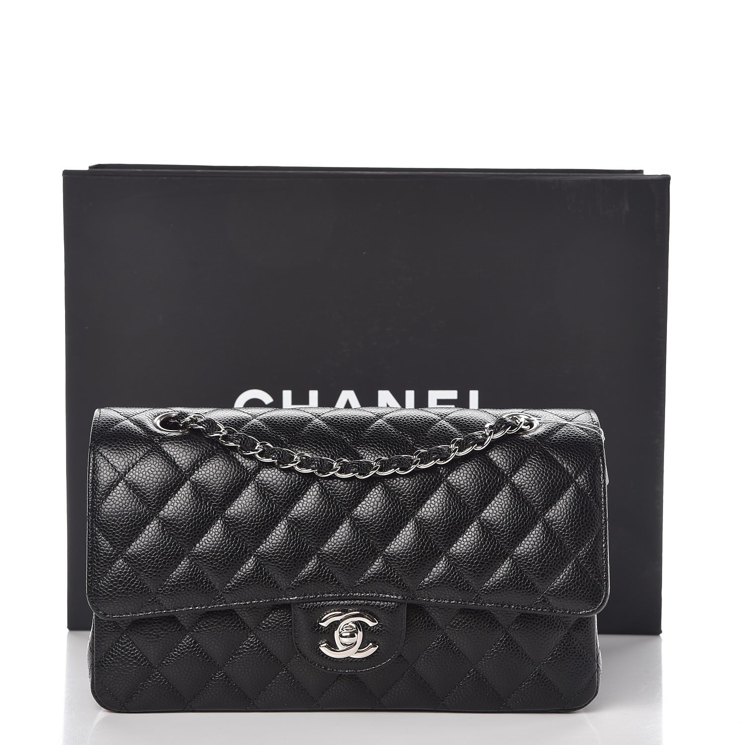 Chanel Caviar Quilted Medium Double Flap Black 9 of 9