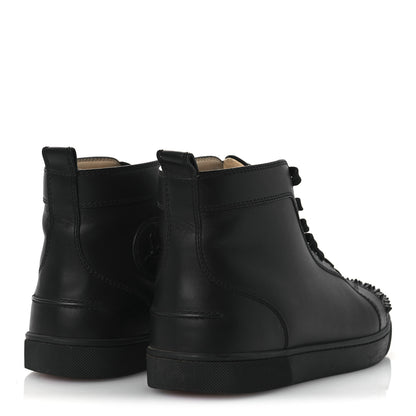 Christian Louboutin Calfskin Mens Lou Spikes High Top Sneakers 43 Black 5 of 12