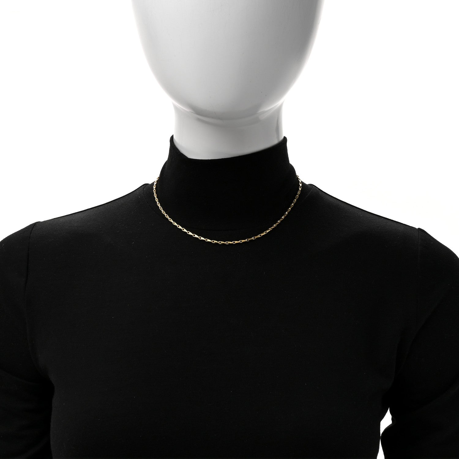 Bulgari 18K Yellow Gold 2mm Chain Necklace 15.5" 2 of 5