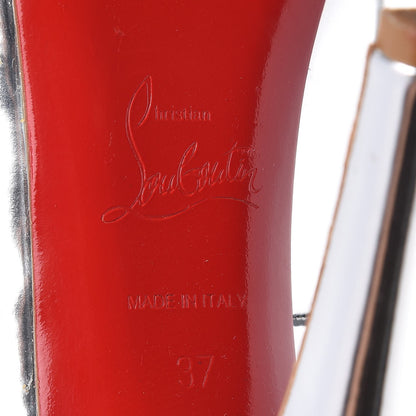 Christian Louboutin Metallic Patent No Prive 120 Pumps 37 Silver 8 of 9