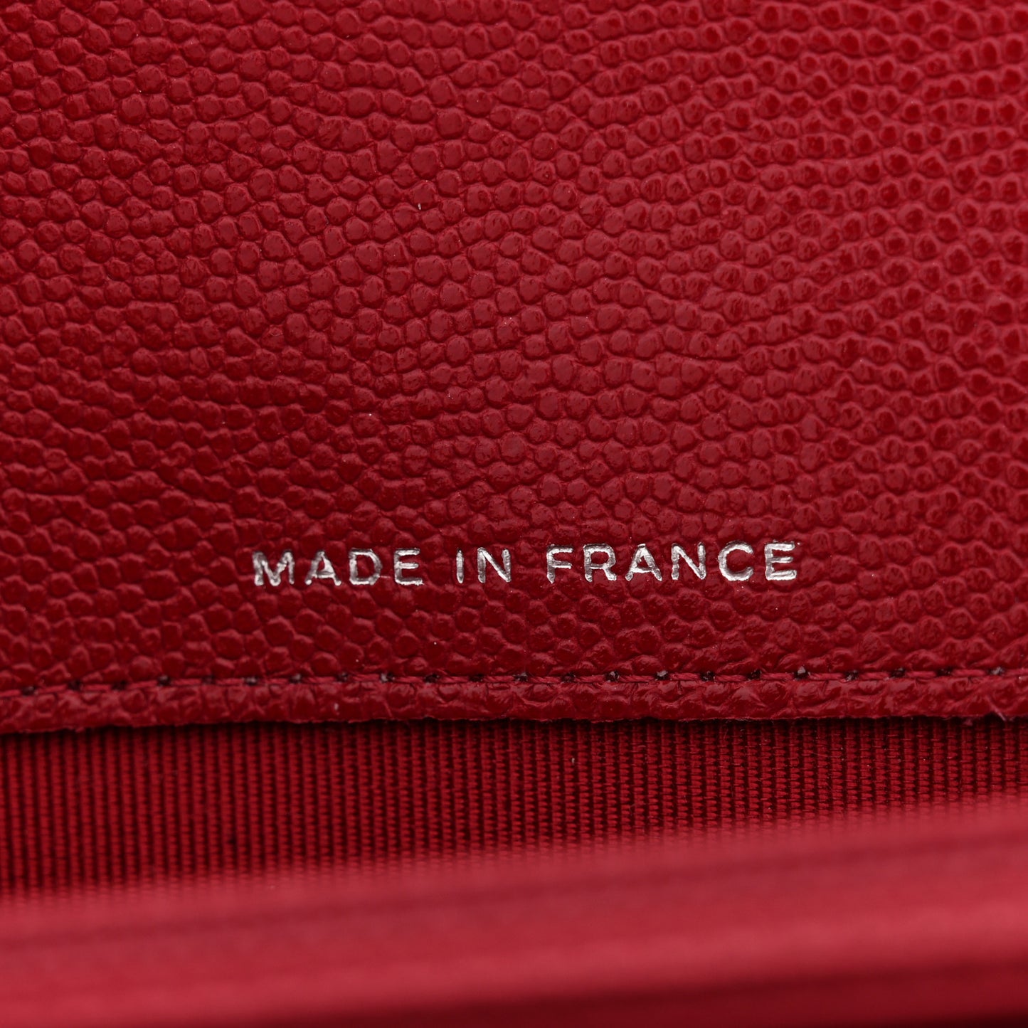 Caviar Quilted Large Gusset Flap Wallet Red