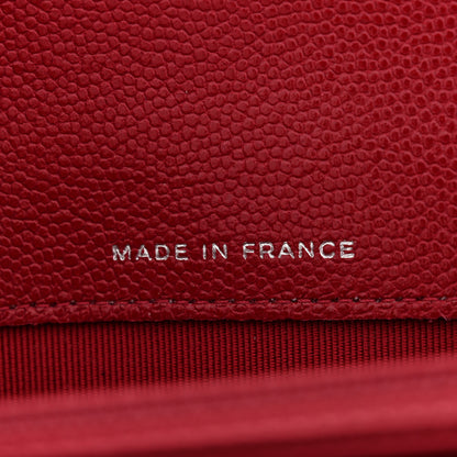 Chanel Caviar Quilted Large Gusset Flap Wallet Red 7 of 14