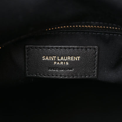 Saint Laurent Tweed Lambskin Matelasse Monogram Joe Backpack Black Rosso Multicolor 6 of 10