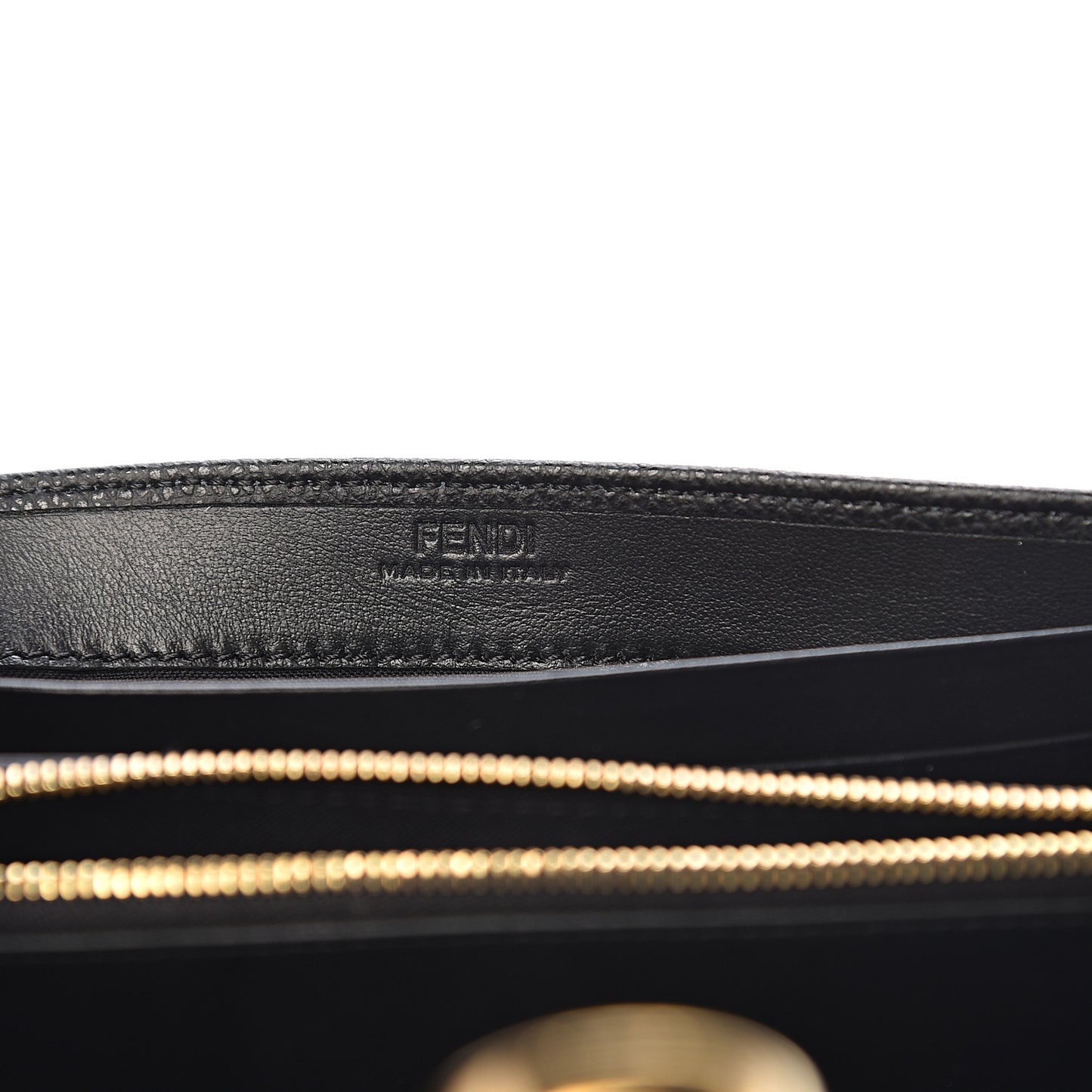 Vitello Cruise F is Fendi Bi-Color FF 1974 Embossed Continental Envelope Wallet Maya Black