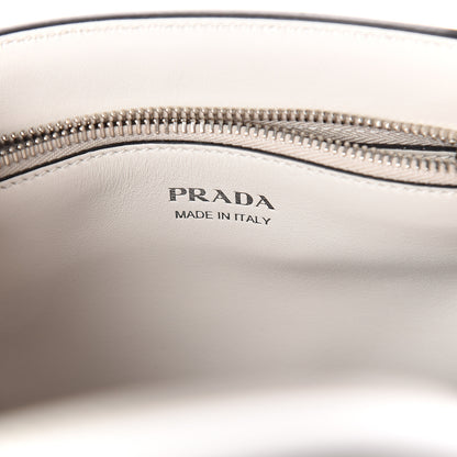 Prada Saffiano Cuir Calfskin Small Monochrome Top Handle Tote White 5 of 8