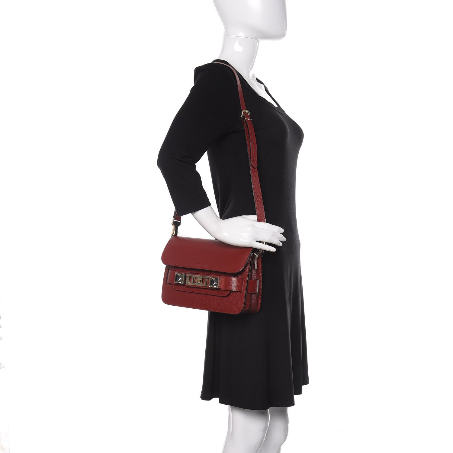 Proenza Schouler New Linosa Mini PS11 Classic Shoulder Bag Red Plum 2 of 8