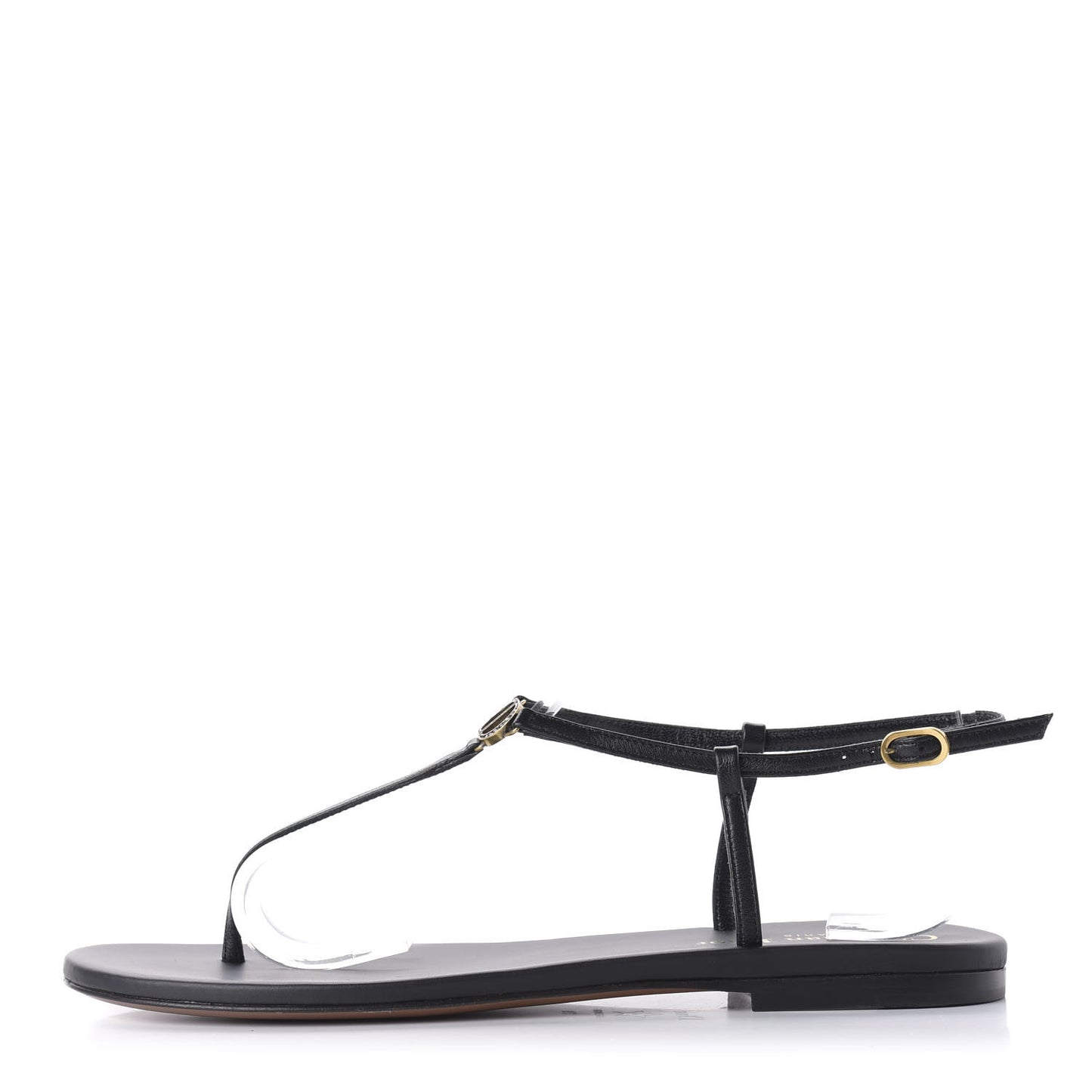 Lambskin Crystal CD Sandal 38 Black