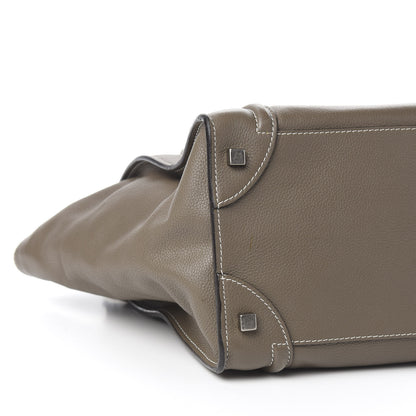 Celine Drummed Calfskin Mini Luggage Souris 7 of 10