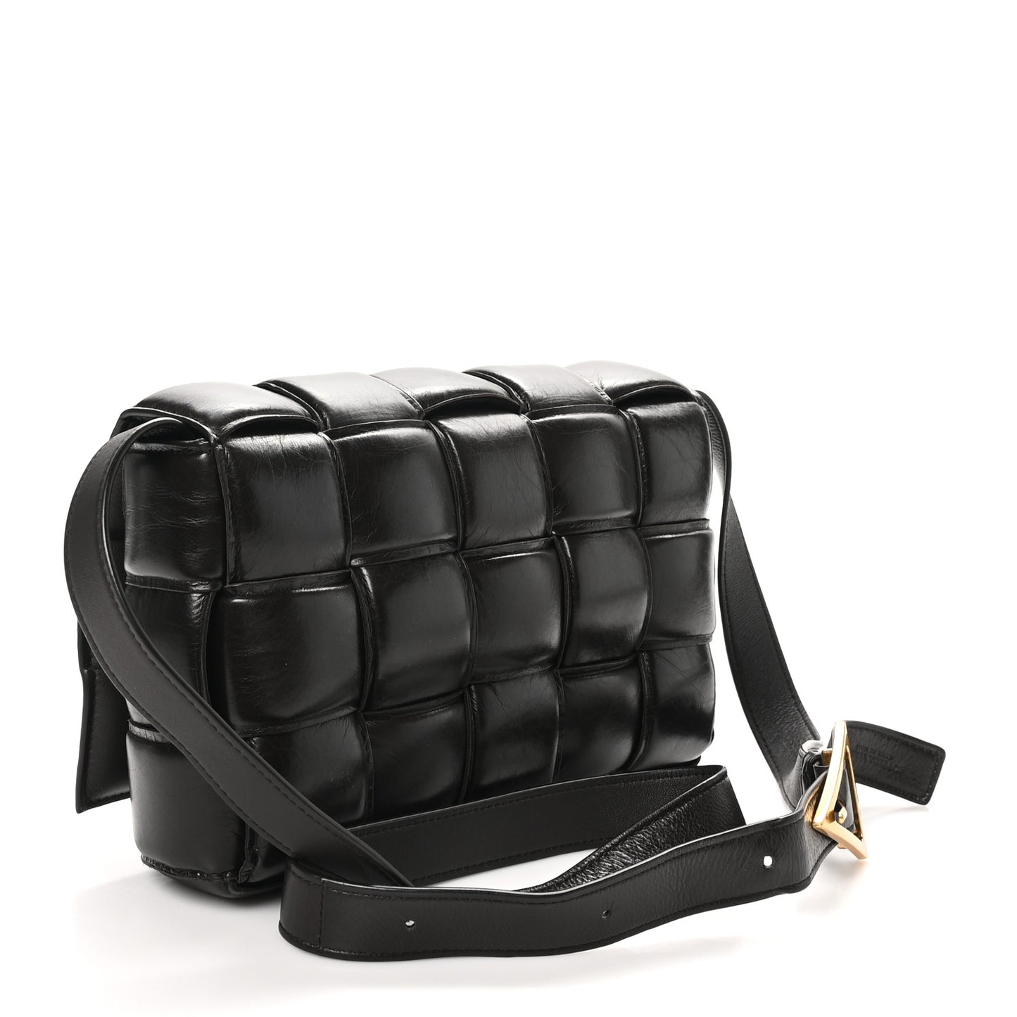 Paper Calfskin Maxi Intreccio Padded Cassette Crossbody Bag Fondant