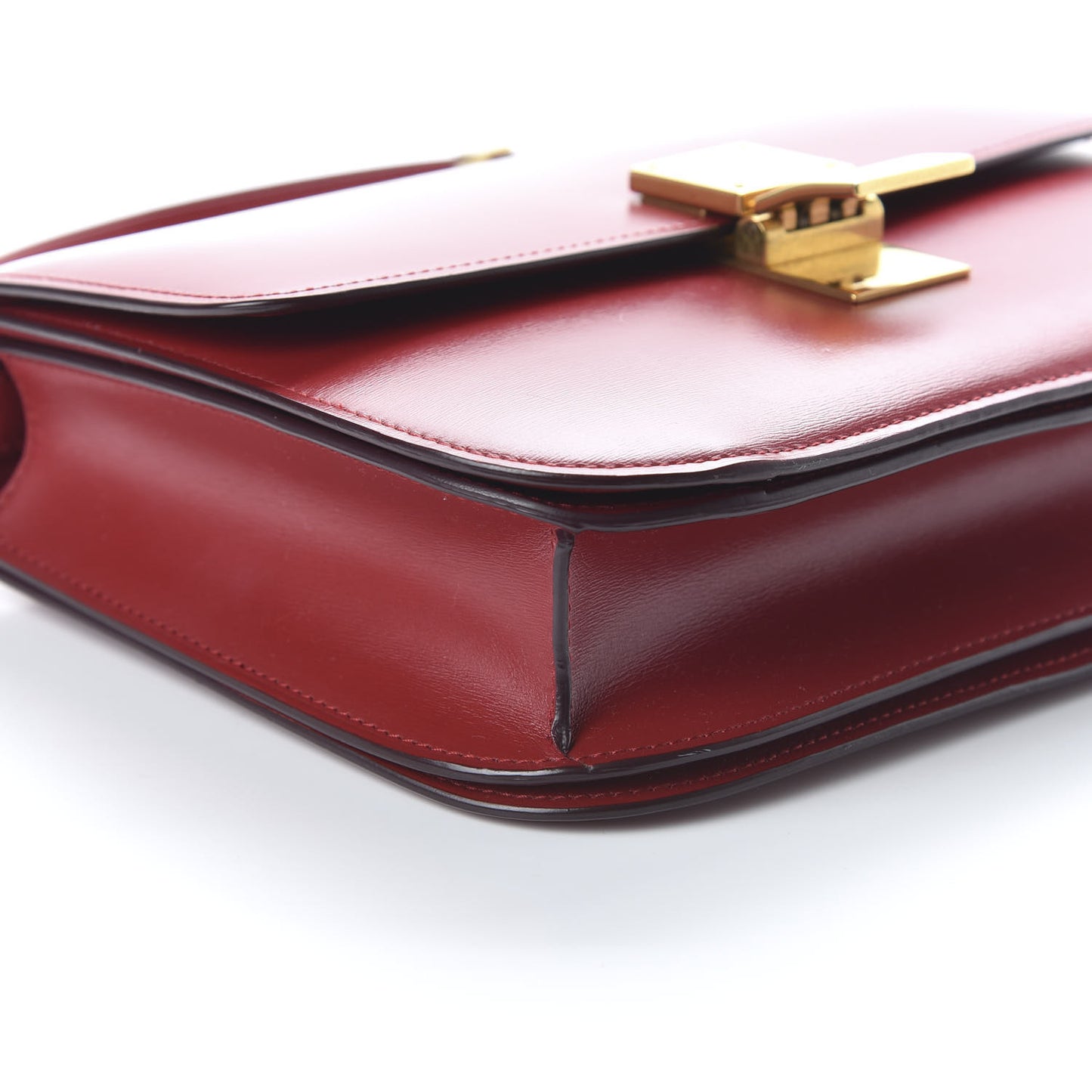 Box Calfskin Medium Classic Box Flap Bag Red