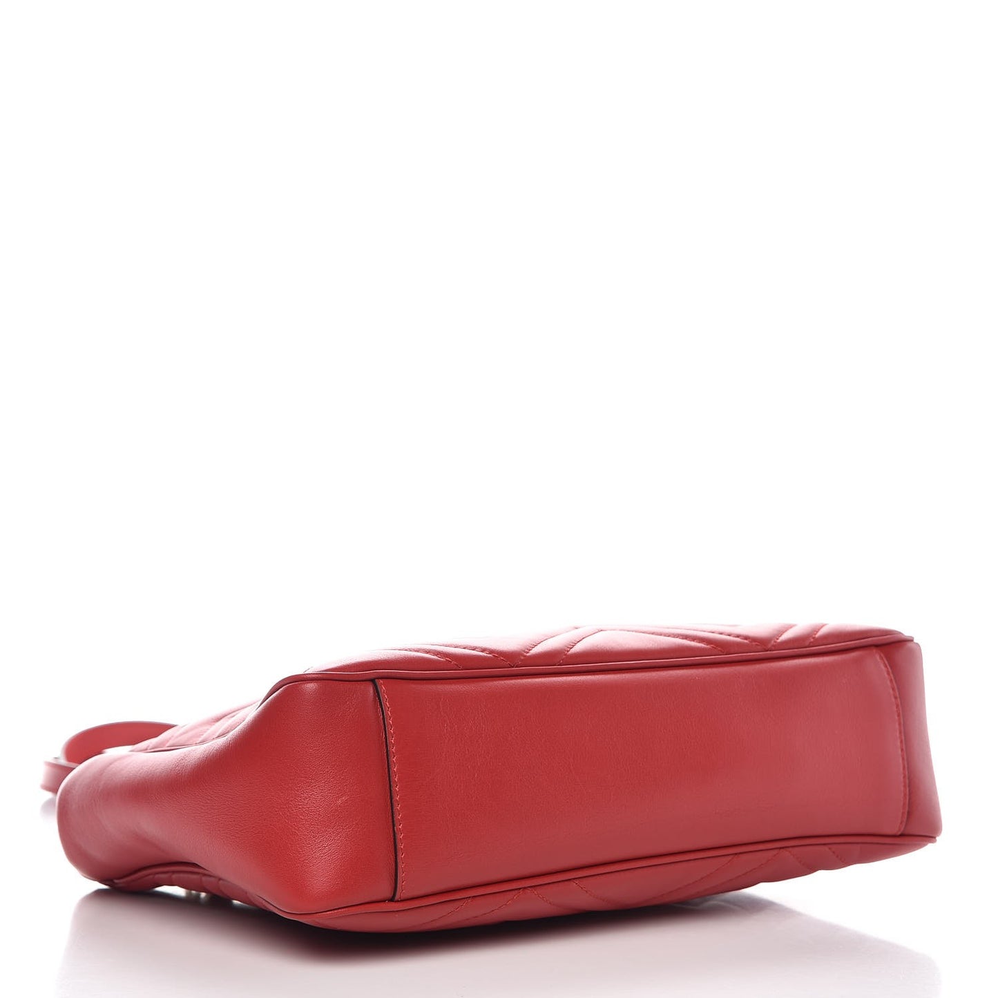Calfskin Matelasse Medium GG Marmont Open Top Shoulder Bag Hibiscus Red