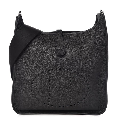 Hermes Taurillon Clemence Evelyne III PM Black 1 of 8