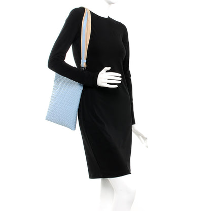 Bottega Veneta Nappa Intrecciato VN Crossbody Messenger Bag Ciel 2 of 8