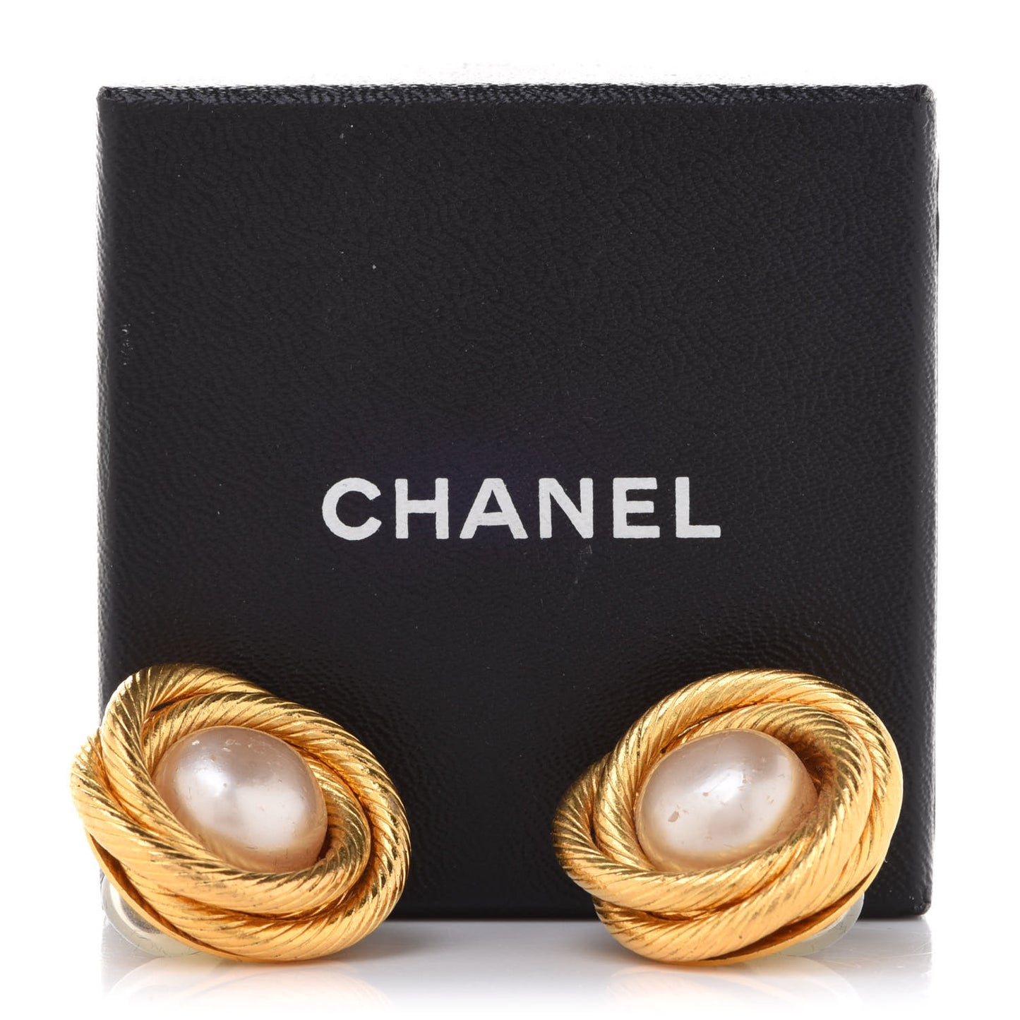Pearl Clip On Earrings Gold