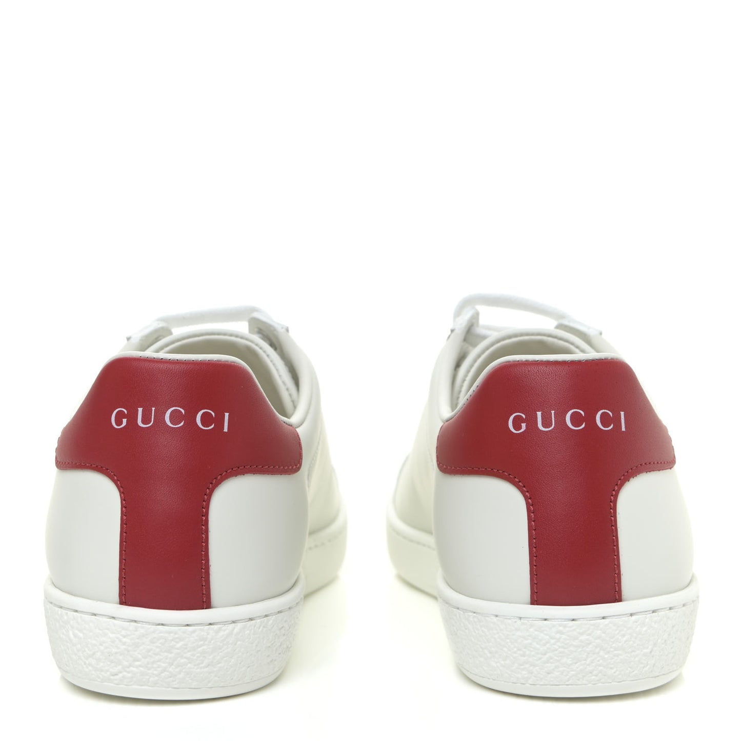 Calfskin Interlocking G Perforated Womens Ace Sneakers 36 White Hibiscus Red