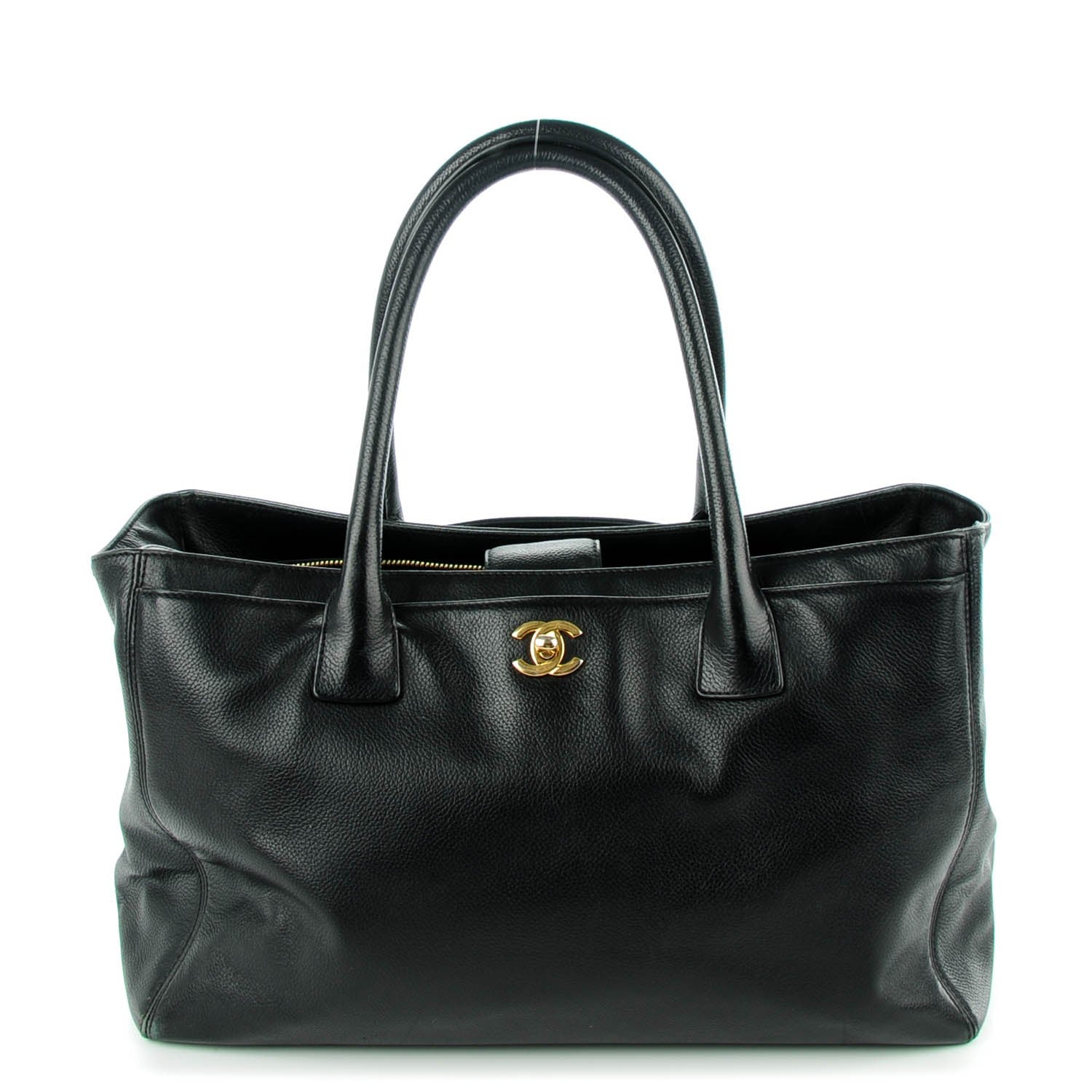 Chanel Calfskin Cerf Executive Shopper Tote Black 1 of 9