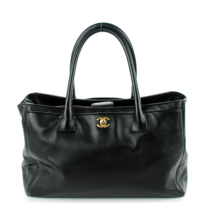 Chanel Calfskin Cerf Executive Shopper Tote Black 1 of 9