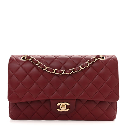 Chanel Lambskin Quilted Medium Double Flap Burgundy 1 of 10