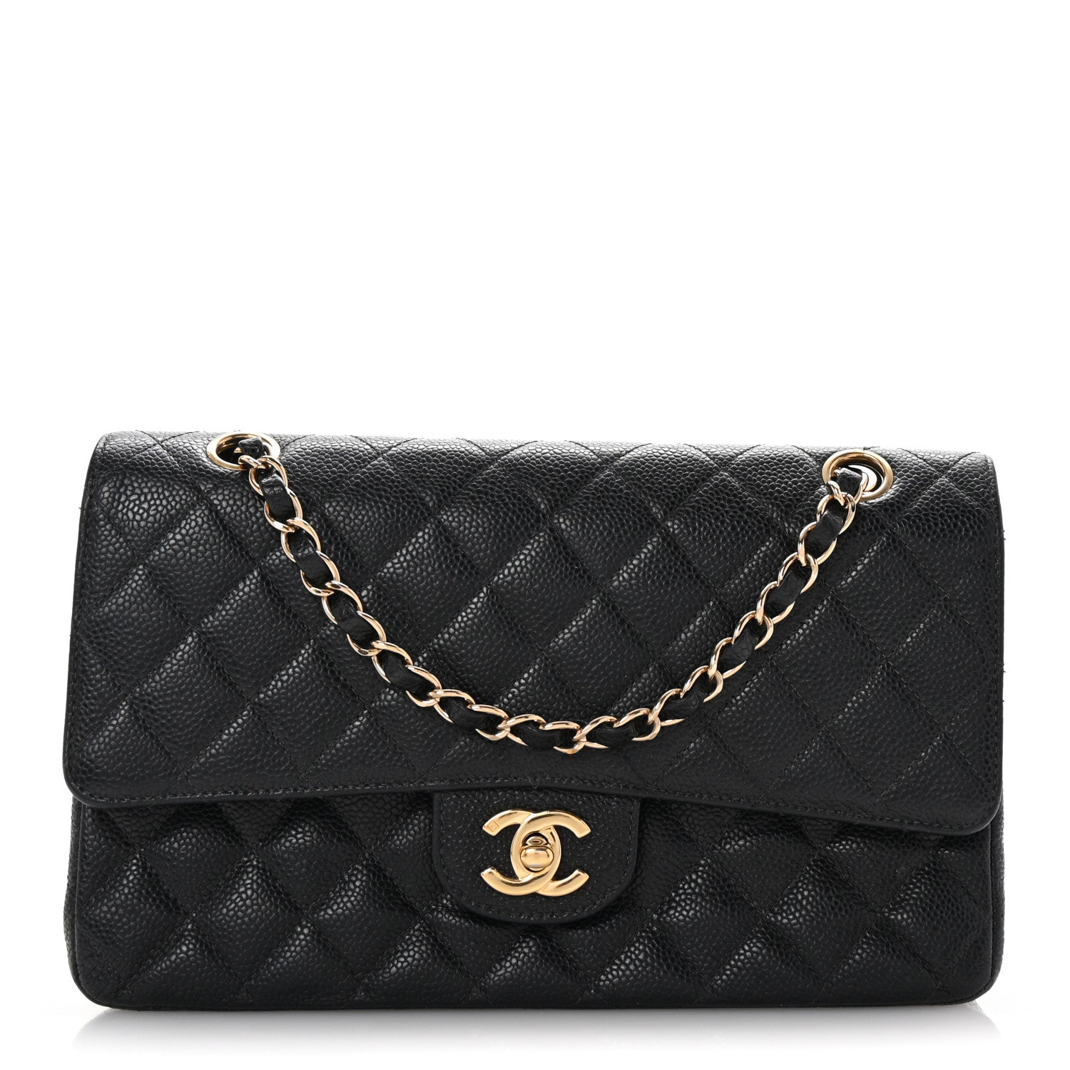 Chanel Caviar Quilted Medium Double Flap Black 1 of 12