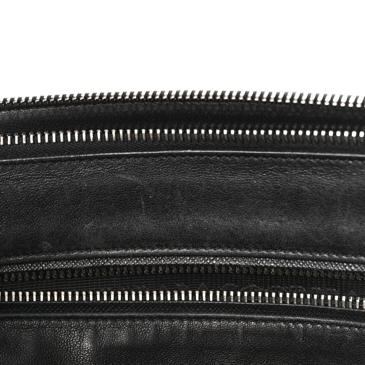 Saffiano City Calf Medium Galleria Double Zip Tote Black