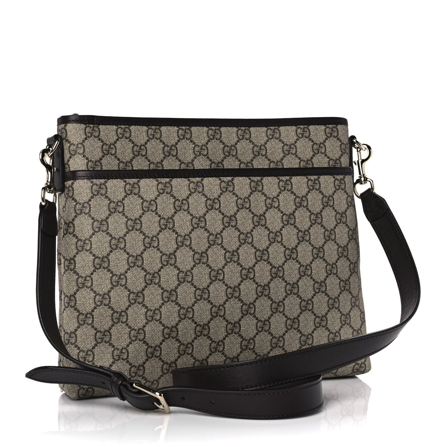 GG Plus Monogram Medium Flat Messenger Bag Dark Brown