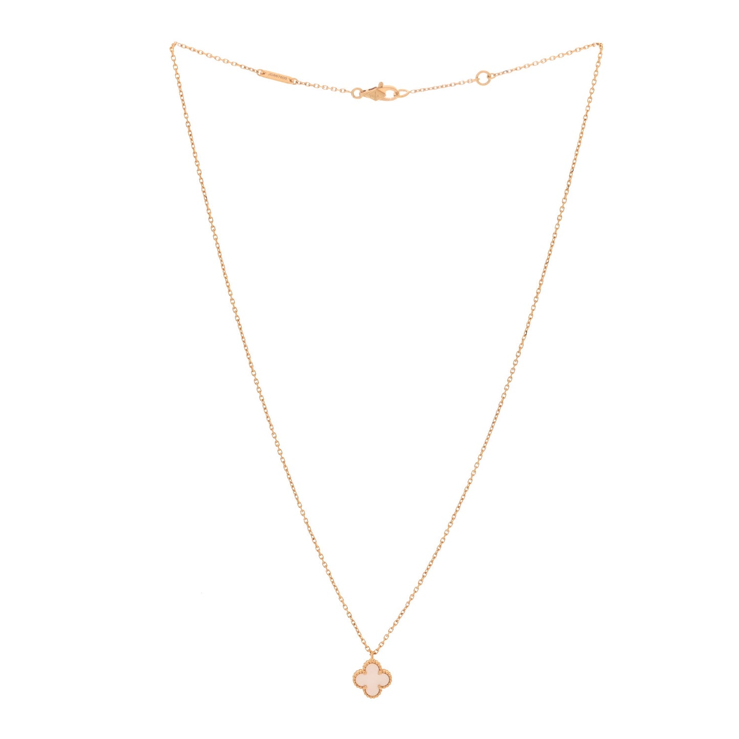 18K Yellow Gold Mother of Pearl Sweet Alhambra Pendant Necklace