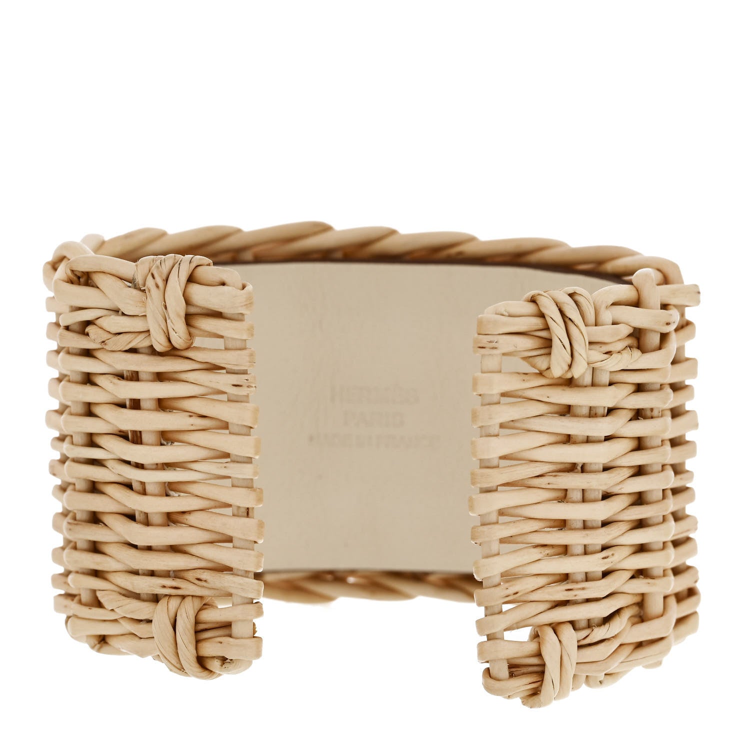 Hermes Wicker Swift Medor Picnic Cuff Bracelet T2 Nata 3 of 6