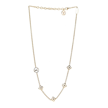 Louis Vuitton Flower Full Necklace Gold 3 of 6