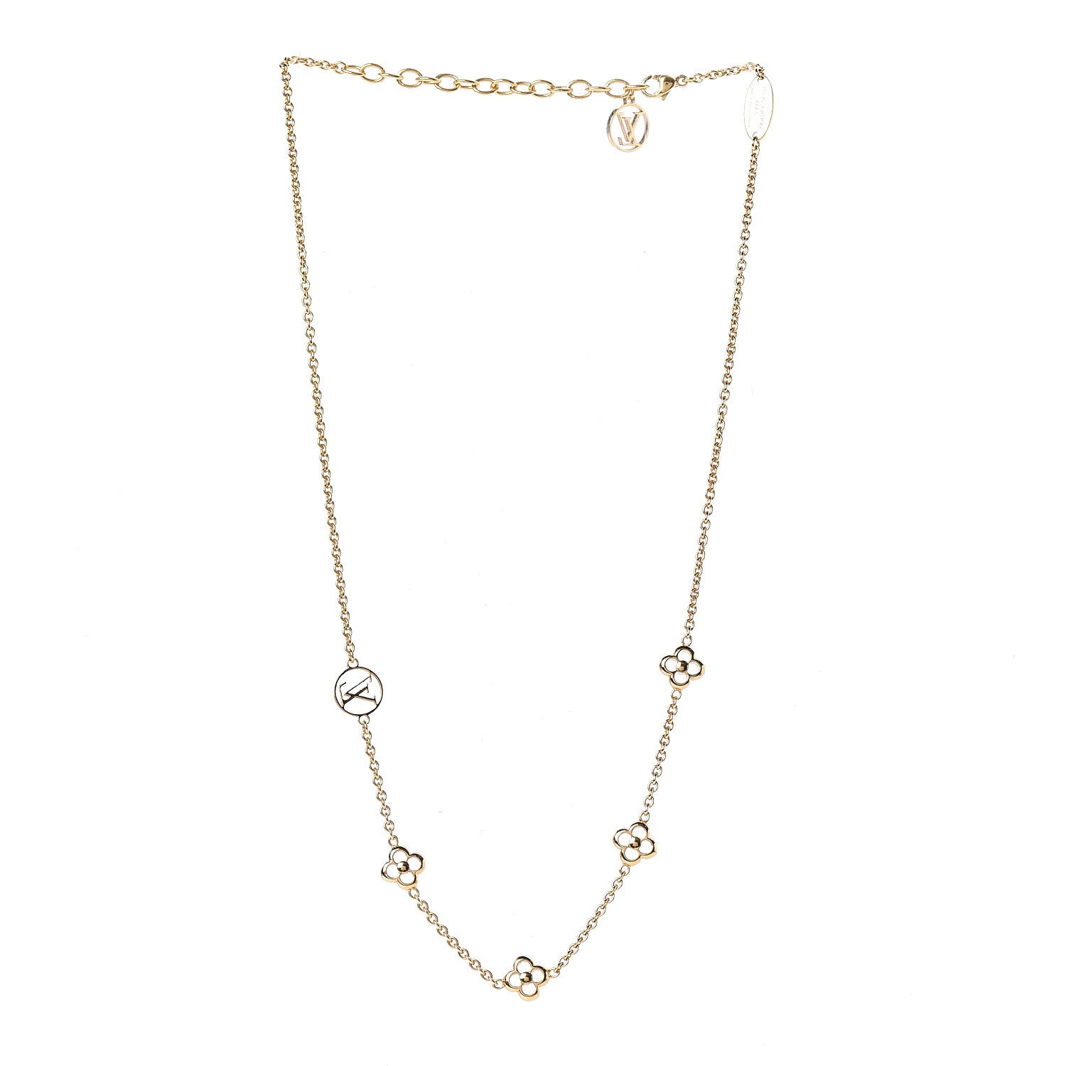 Louis Vuitton Flower Full Necklace Gold 3 of 6