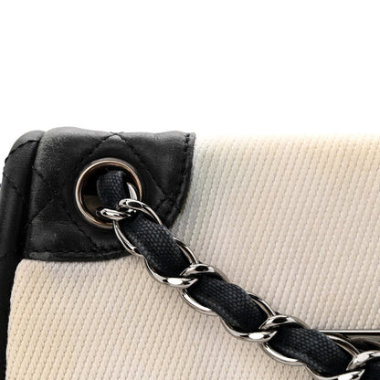 Chanel Canvas Lambskin Mademoiselle Lock Flap Navy White 15 of 16