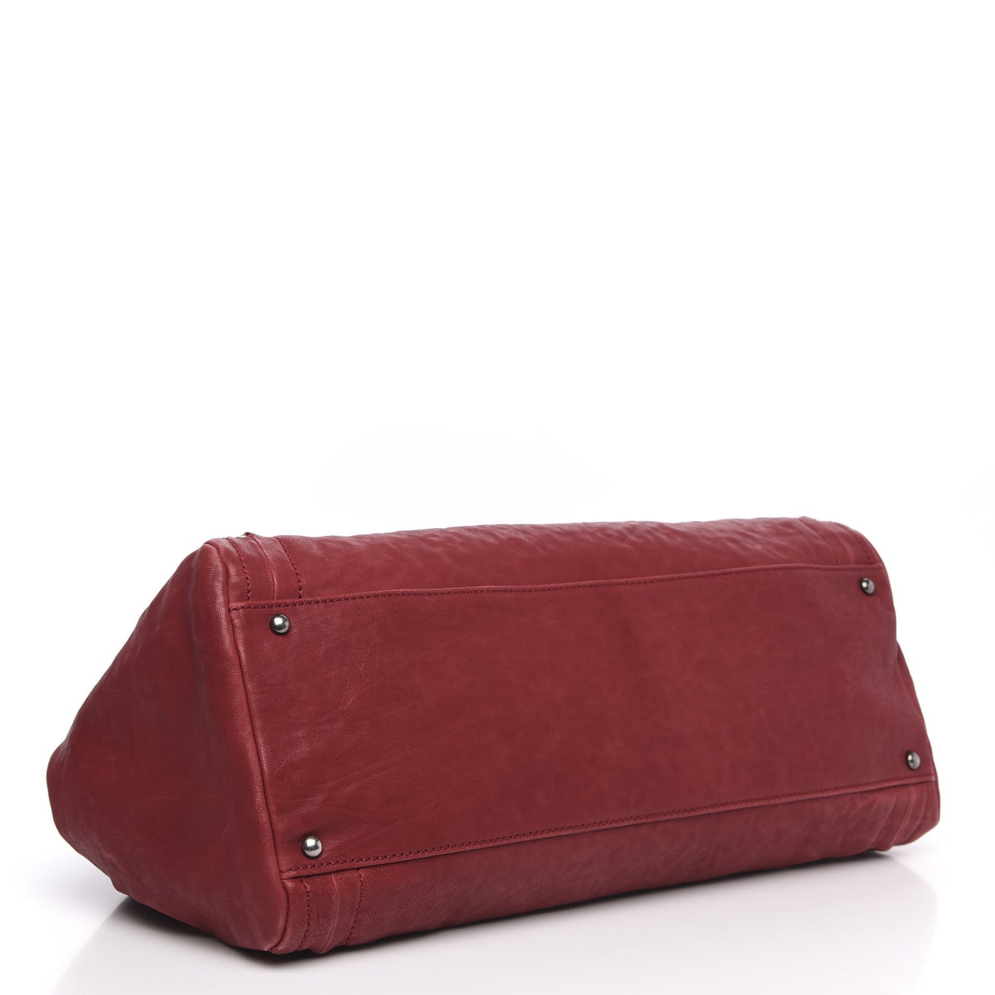 Calfskin Large East West Modern Chain Tote Red