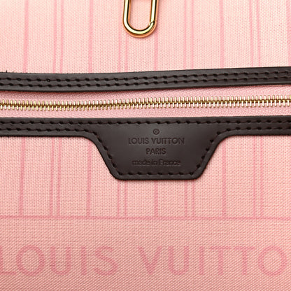 Louis Vuitton Damier Ebene Neo Neverfull MM Rose Ballerine 7 of 13