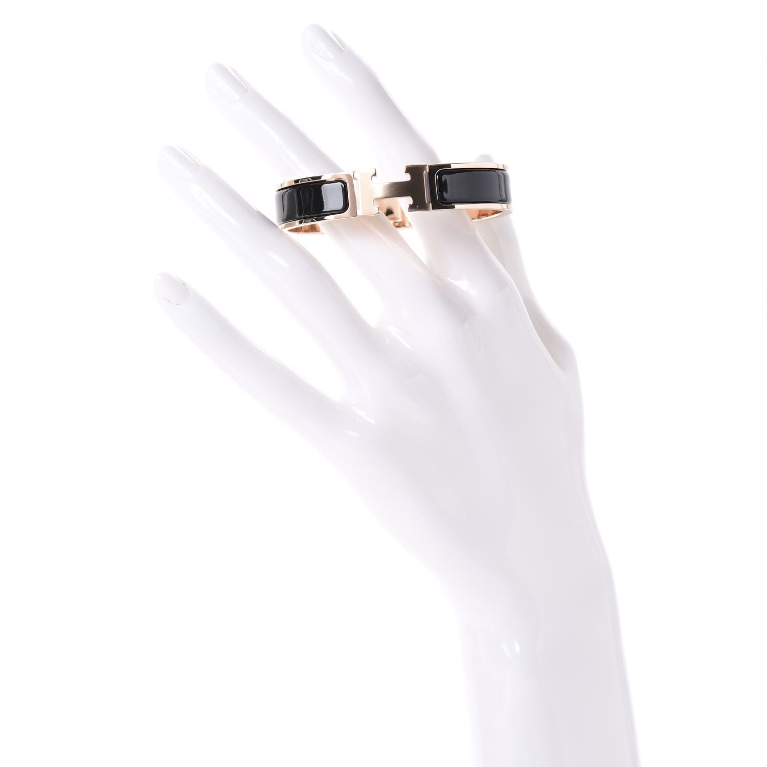 Hermes Enamel Narrow Clic Clac H Bracelet PM Black 2 of 5