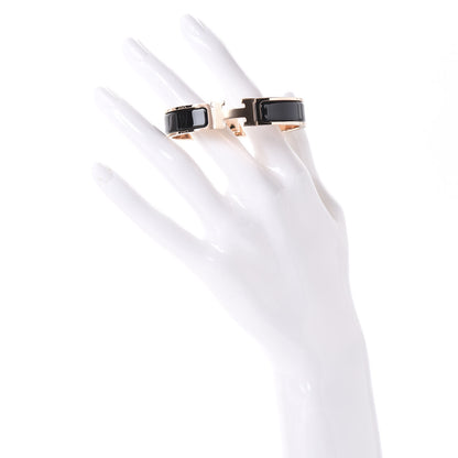 Hermes Enamel Narrow Clic Clac H Bracelet PM Black 2 of 5