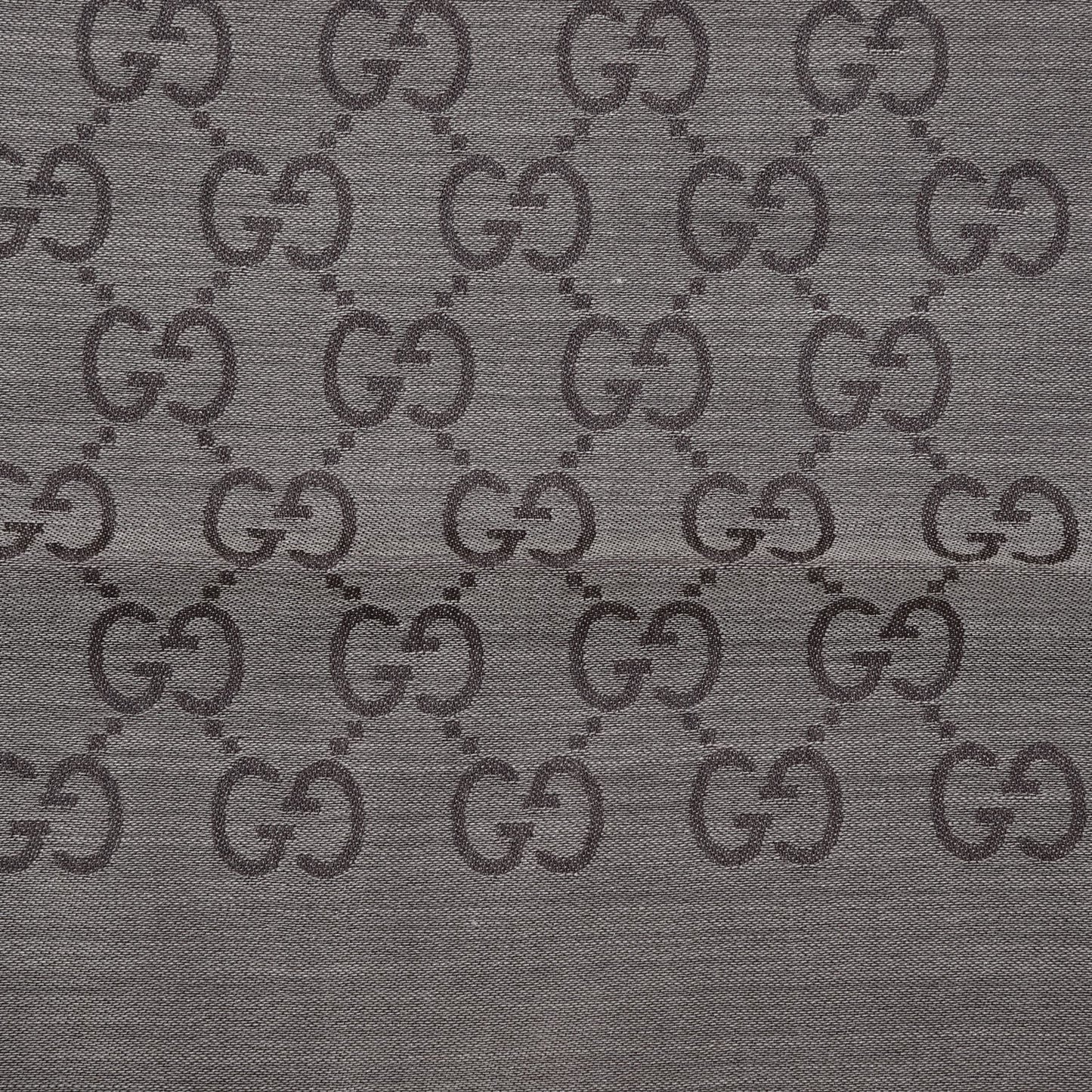 Wool Silk GG Monogram GGNat Scarf Rope Dark Brown