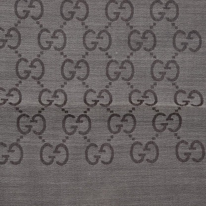 Gucci Wool Silk GG Monogram GGNat Scarf Rope Dark Brown 9 of 10