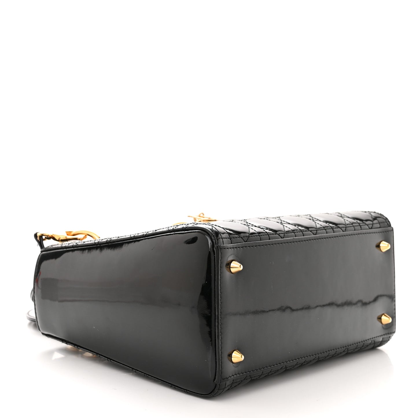 Patent Cannage Medium Lady Dior Black