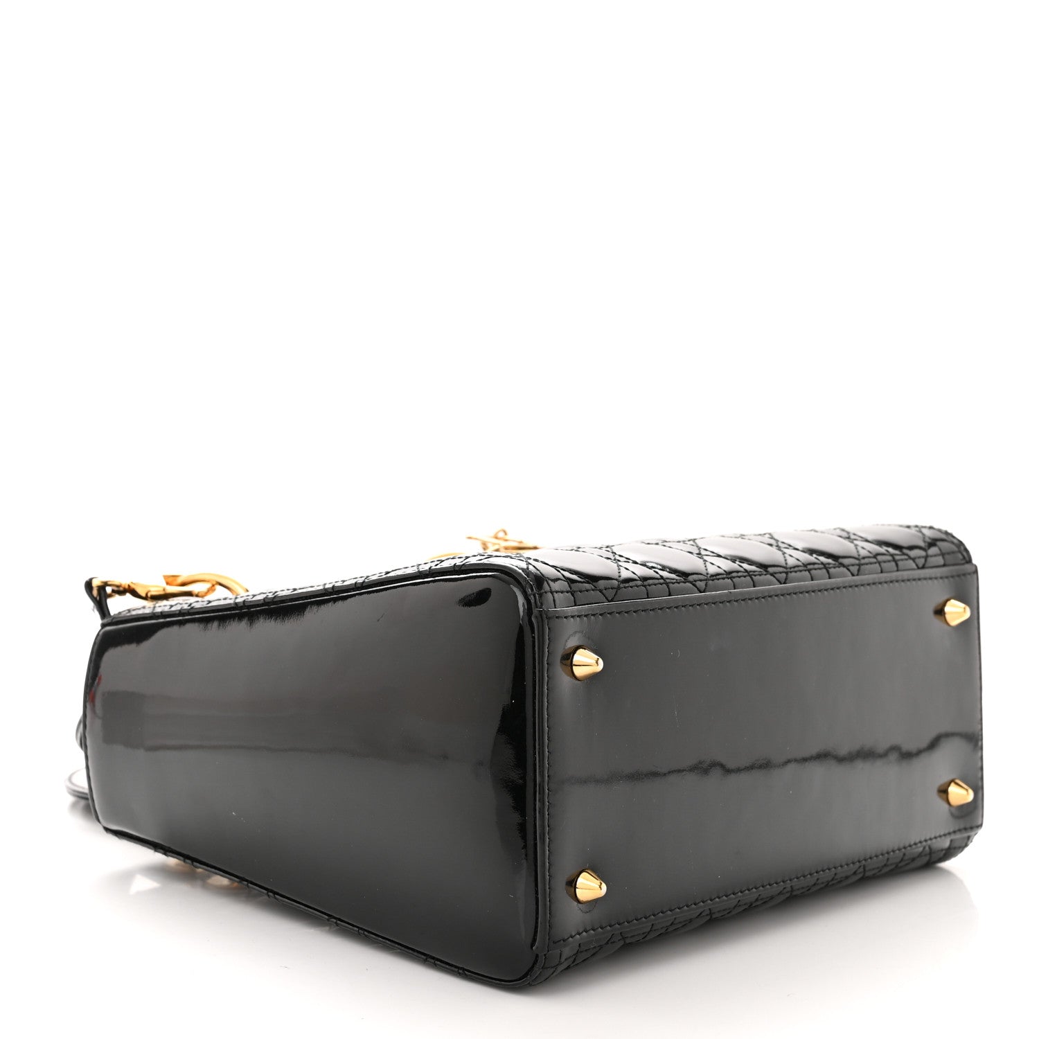Christian Dior Patent Cannage Medium Lady Dior Black 4 of 11