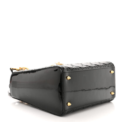 Christian Dior Patent Cannage Medium Lady Dior Black 4 of 11