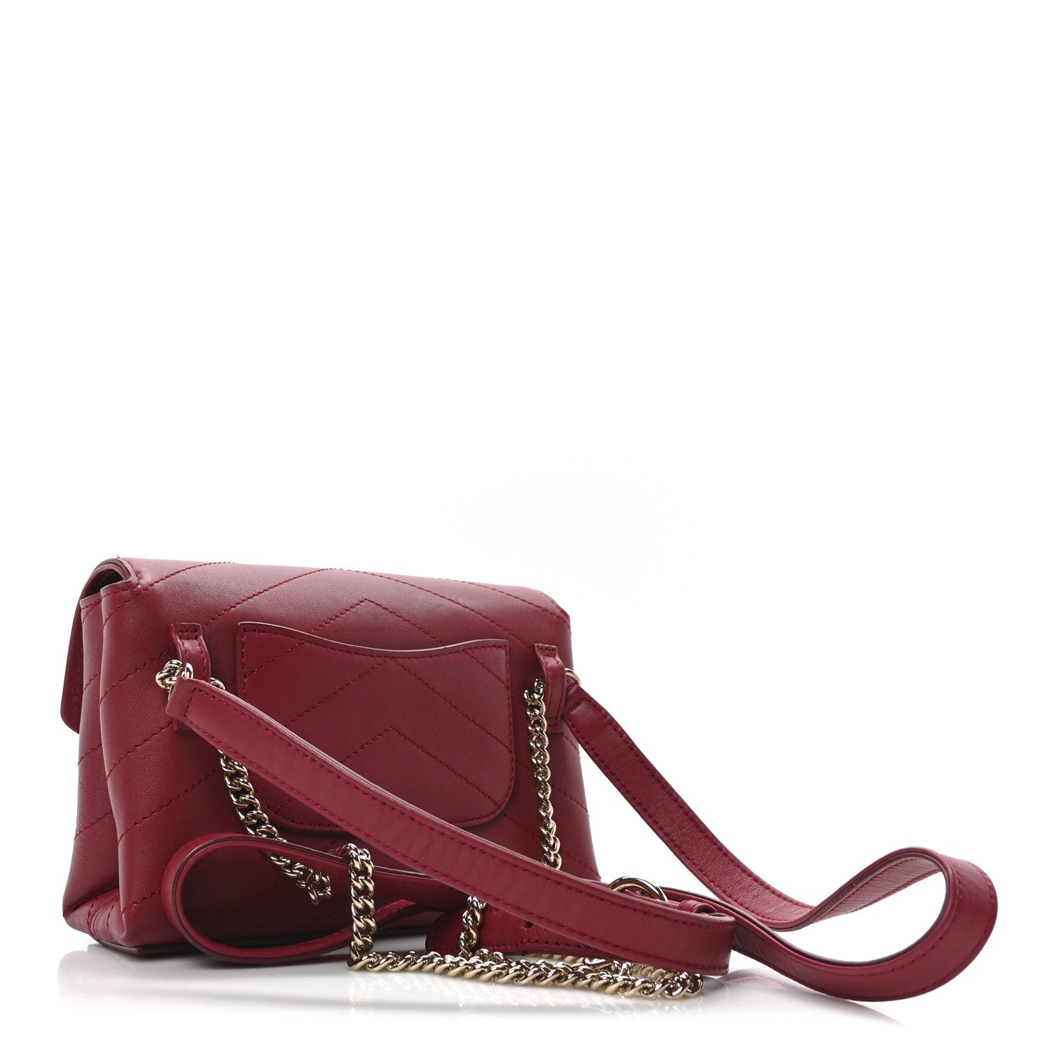 Chanel Calfskin Chevron Stitched Coco Waist Bag Red 3 of 10