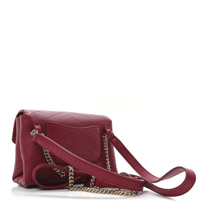 Chanel Calfskin Chevron Stitched Coco Waist Bag Red 3 of 10