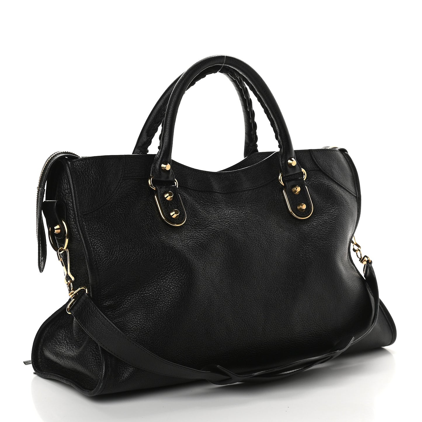 Chevre Gold Metallic Edge Hardware City Black