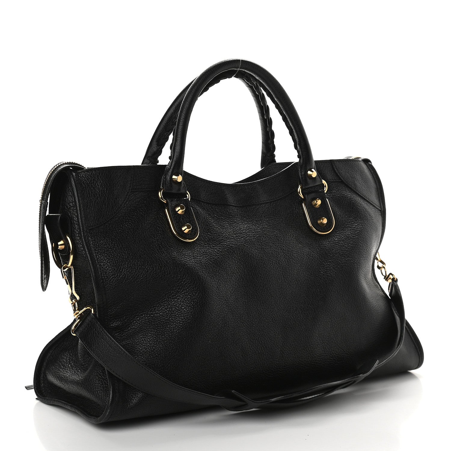 Balenciaga Chevre Gold Metallic Edge Hardware City Black 3 of 10